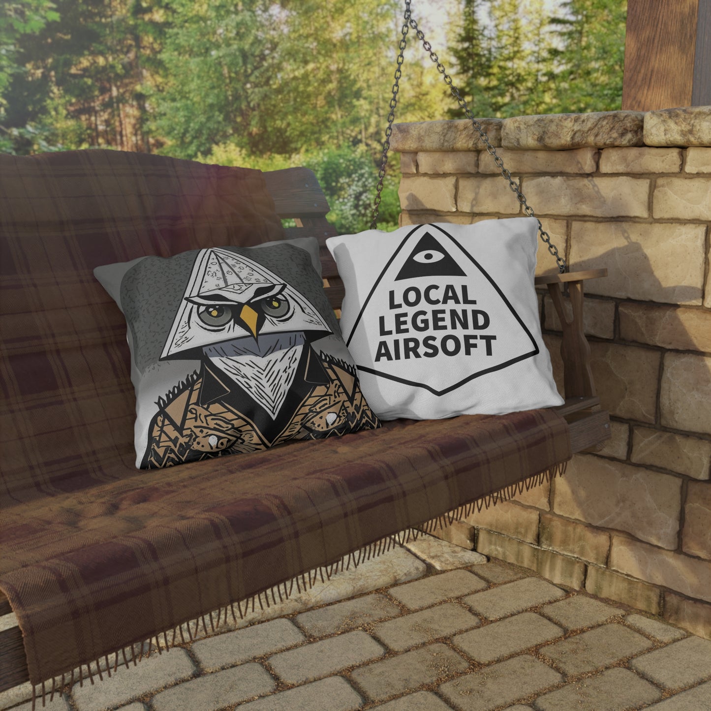 Limited Edition Mystical Illuminati Owl Outdoor Pillow