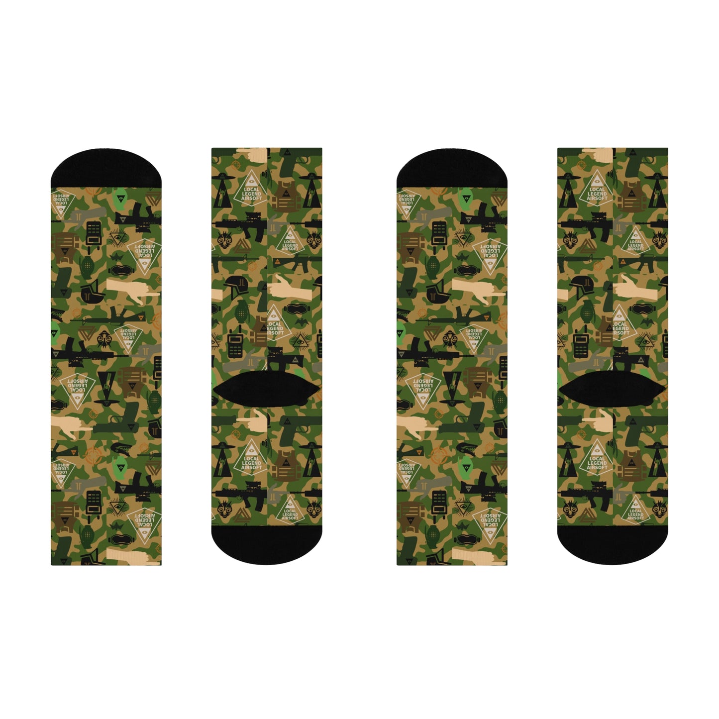 Camouflage Peace Socks – Green Army Edition