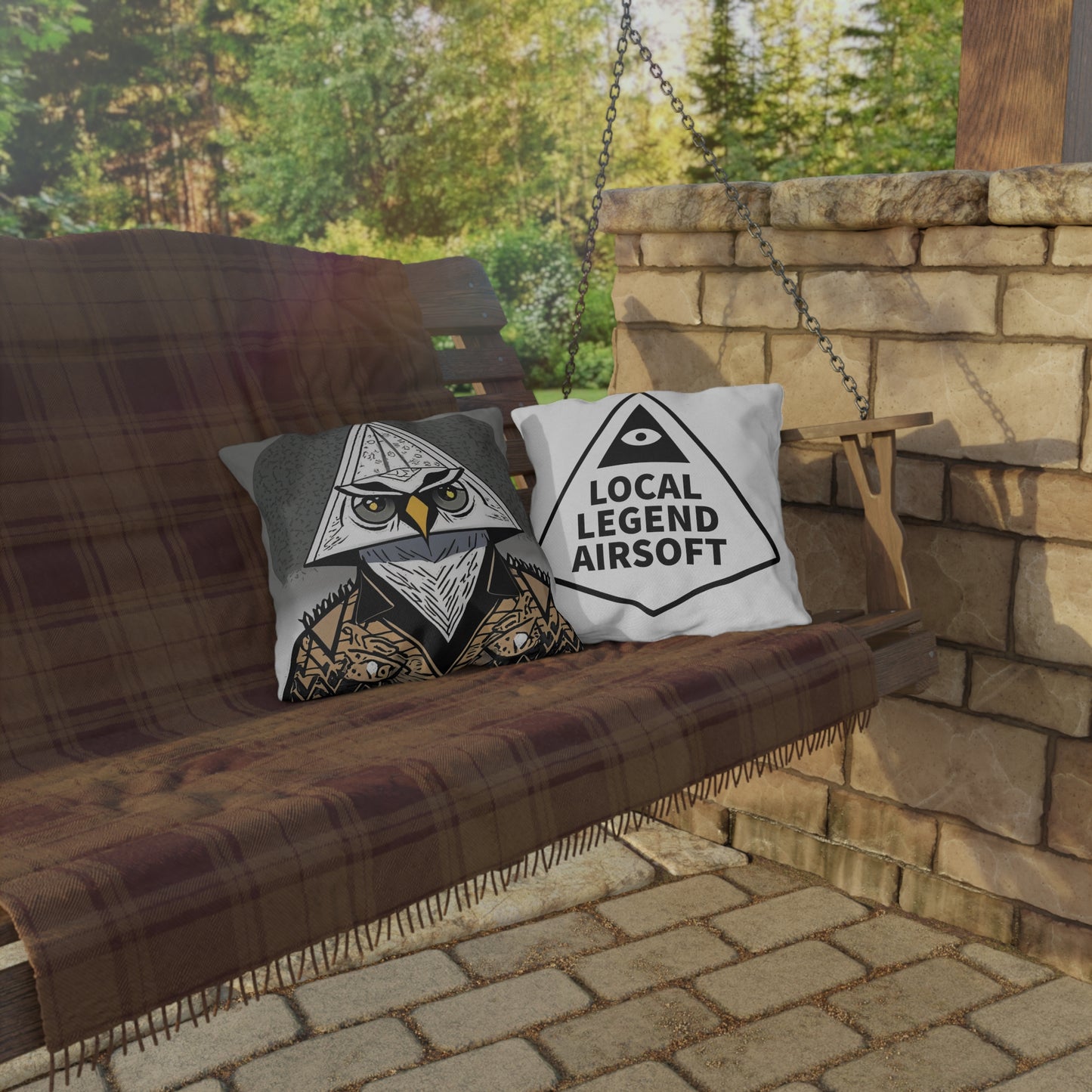 Limited Edition Mystical Illuminati Owl Outdoor Pillow