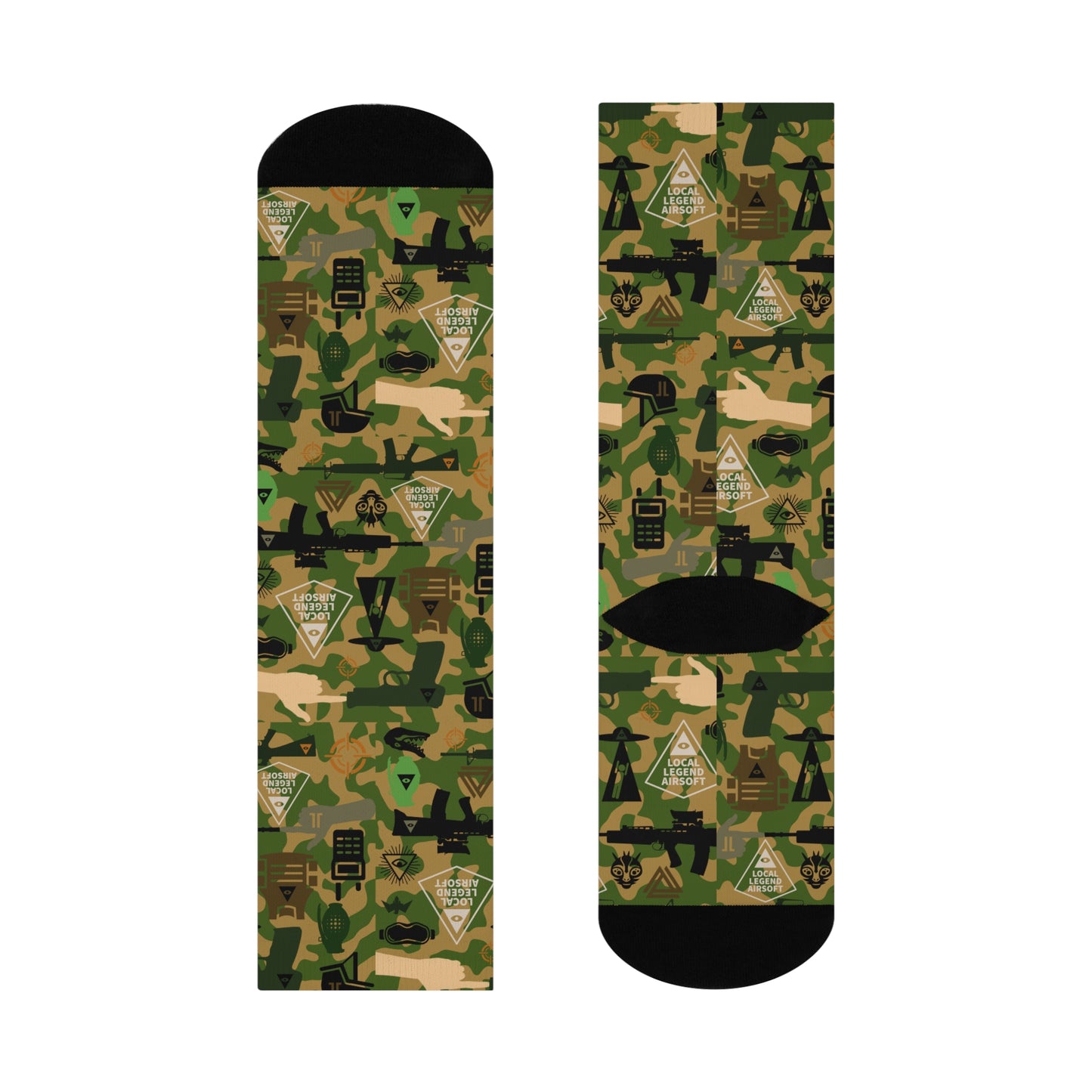 Camouflage Peace Socks – Green Army Edition