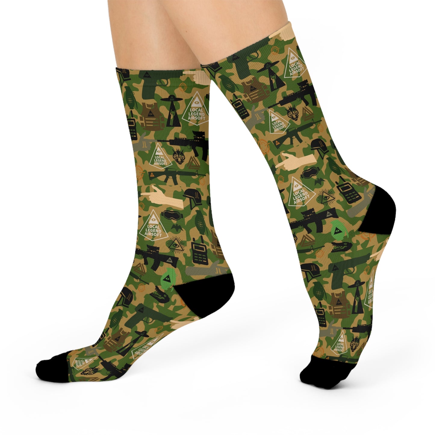 Camouflage Peace Socks – Green Army Edition