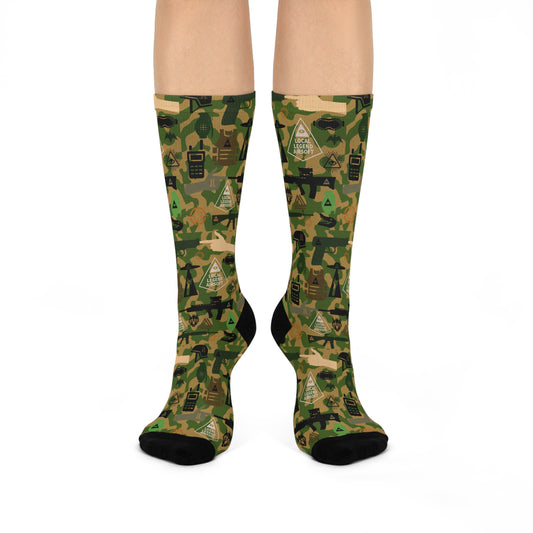 Camouflage Peace Socks – Green Army Edition