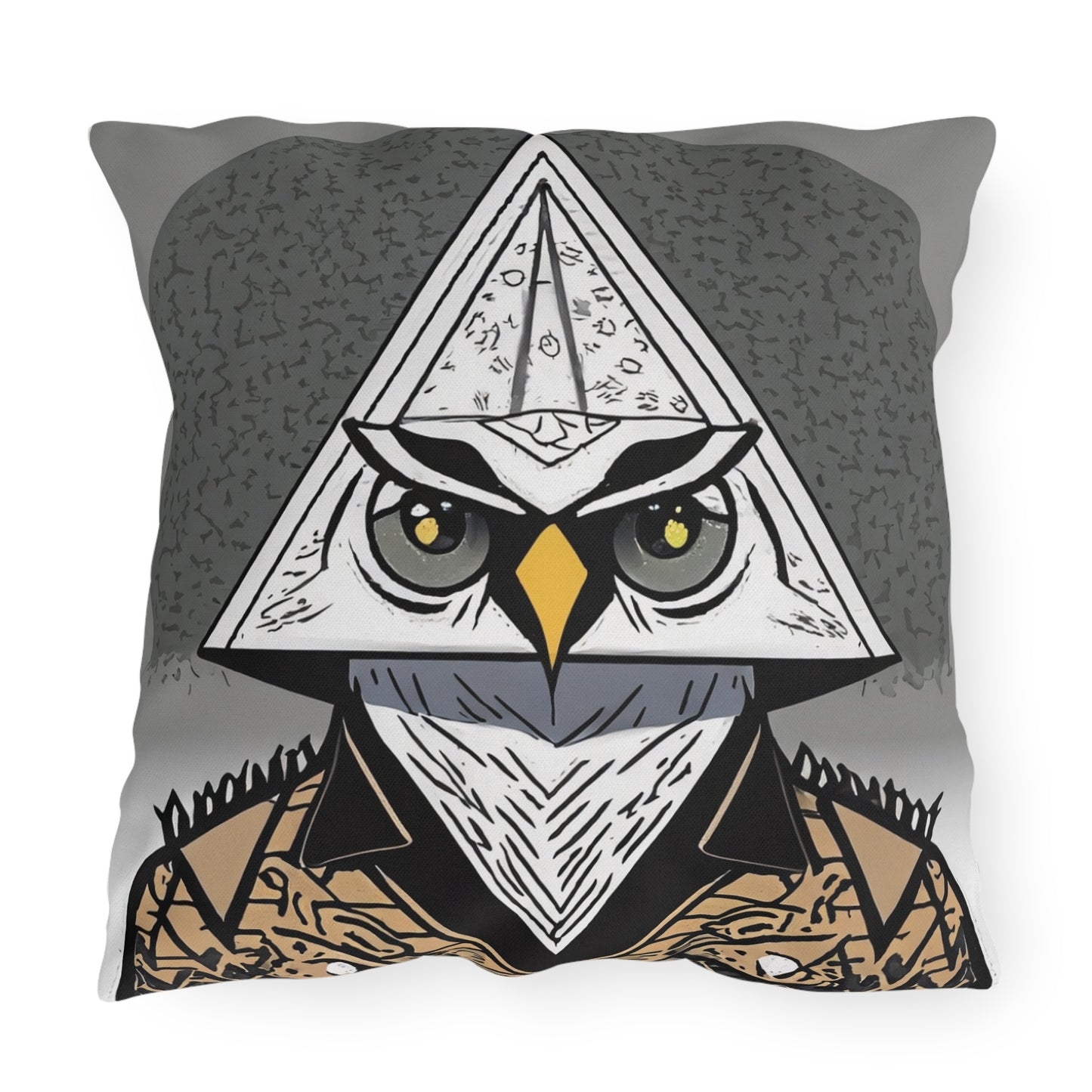 Limited Edition Mystical Illuminati Owl Outdoor Pillow