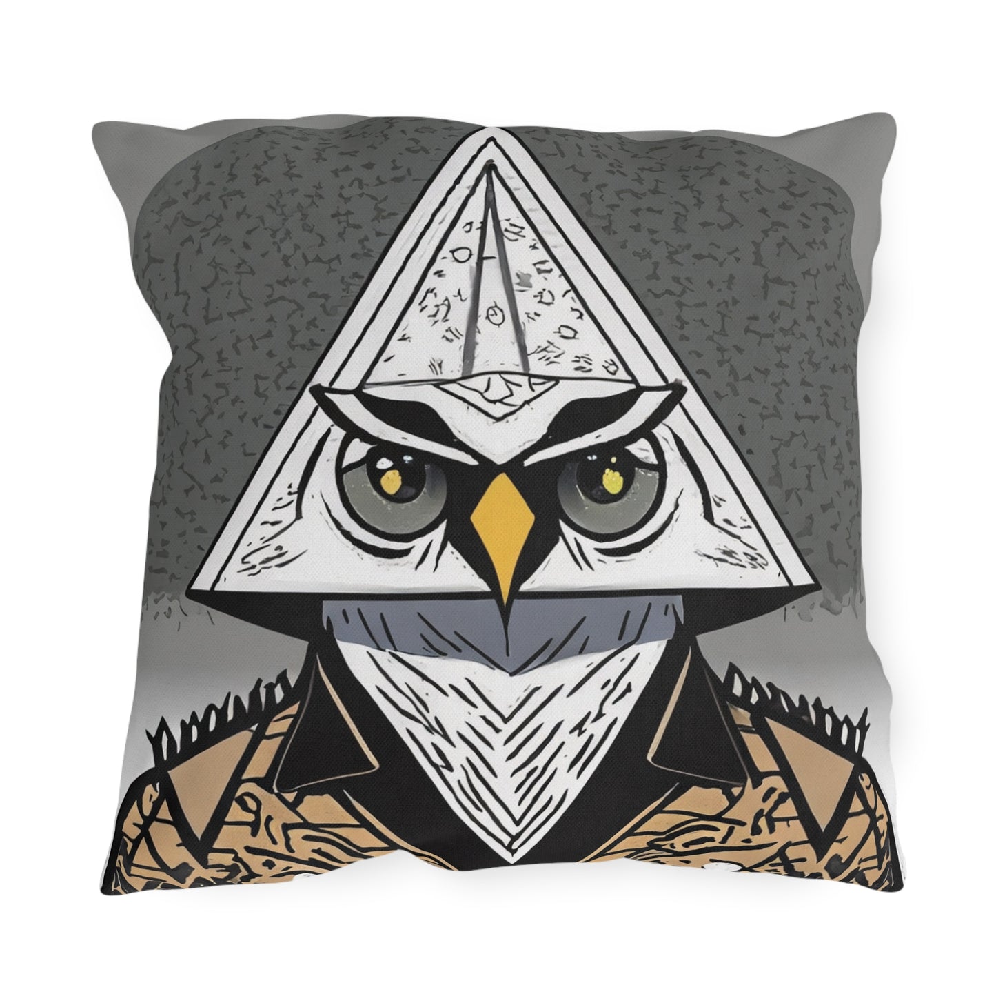 Limited Edition Mystical Illuminati Owl Outdoor Pillow